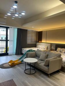 Istumisnurk majutusasutuses Panda Homestay
