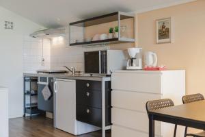 Köök või kööginurk majutusasutuses Tinyhouse Spiegelpeer