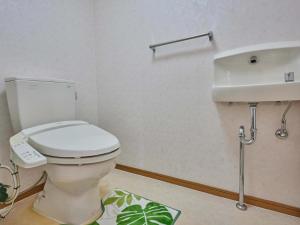 a bathroom with a toilet and a sink at Yukurina Resort Okinawa in Motobu