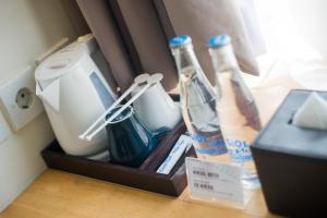 a box with two bottles on a table at The ONE Legian in Legian