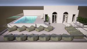a rendering of a house with a swimming pool at Infinity Hotel & More in Budva