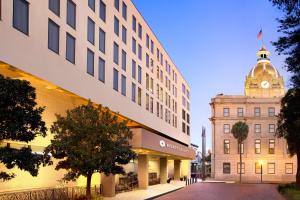 a building with a clock tower on top of it at Hyatt Regency Savannah in Savannah