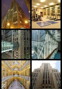 een collage van verschillende foto's van een gebouw bij Art Deco Loft, CBD, No Black Outs! in Kaapstad