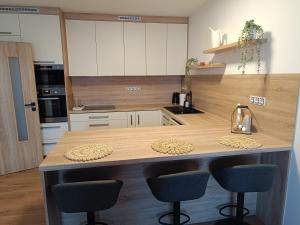 Kuchyň nebo kuchyňský kout v ubytování Apartmán Pregrtovi