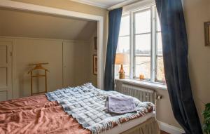 1 dormitorio con cama y ventana en Amazing Home In Stjrnhov With Kitchen, en Stjärnhov