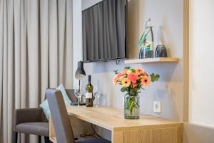 TV a/nebo společenská místnost v ubytování Hotel Lehn