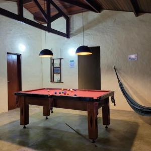 Billiards table sa Casa de condomínio 900m da Praia de Boiçucanga