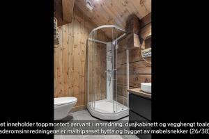 Koupelna v ubytování Flott moderne hytte i Holterdalen, 4 soverom, 2 bad, Jacuzzi, garasje + 37 fotografií
