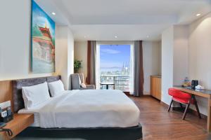 Letto o letti in una camera di Lakhey Hotel