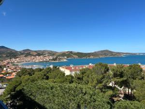 - une vue sur une ville et une étendue d'eau dans l'établissement Calme et vue exceptionnelle!, à Banyuls-sur-Mer 3 autres photos