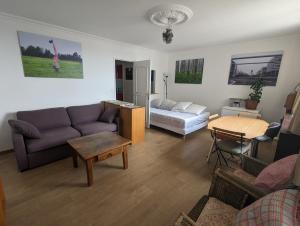 Χώρος καθιστικού στο Large studio with terrace for up to 4 people