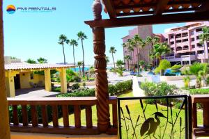 a balcony with a view of the resort at Marina Pinacate Villa-12 in Puerto Peñasco