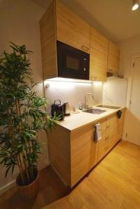 Kuchyň nebo kuchyňský kout v ubytování Arku apartments Brussels Airport