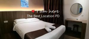 THE BEST LOCATION客房内的一张或多张床位
