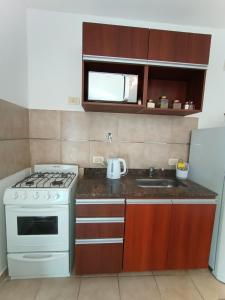Kuchyň nebo kuchyňský kout v ubytování Departamento confortable céntrico con cochera para 4 personas