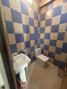 a bathroom with a sink and a toilet at Moonlight hotel greater Noida in Greater Noida