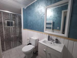 Koupelna v ubytování Casa Aurora