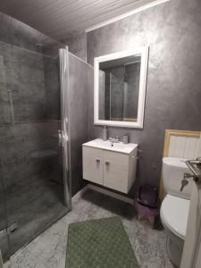 Koupelna v ubytování Casa Aurora