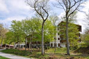 a building with trees in front of it at Kreuzberghof in Tiefenbach