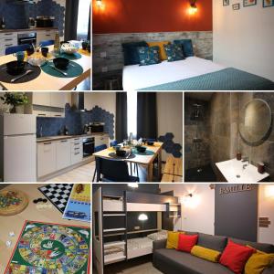 L'Atelier 57 - Votre meublé authentique !的厨房或小厨房
