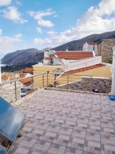 a view from a roof of a building at "Zeus House" Sevasti Symi Studios in Symi