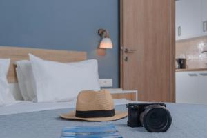 Postel nebo postele na pokoji v ubytování antéste Ierapetra sea & city