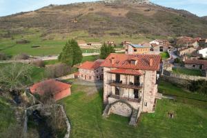 an aerial view of a house on a hill at El Molino de Cicera in Cicera