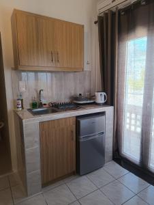 a kitchen with a sink and a dishwasher at Galini Apartments in Balíon