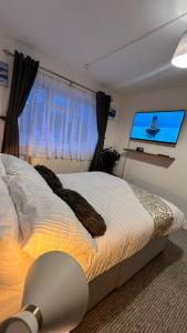 TV a/nebo společenská místnost v ubytování Steyn Guest Lodge