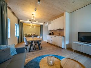 Kuchyň nebo kuchyňský kout v ubytování Alte Bäckerei Königstein Aparthotel und Café