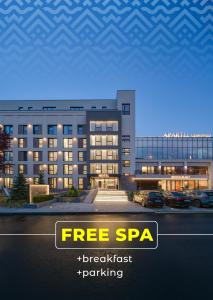 a rendering of a building with a free spa appraisal parking at Apartel Uzhhorod in Uzhhorod