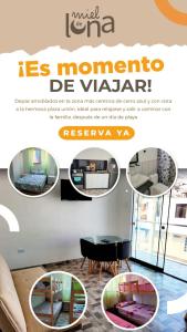 een flyer voor een meubelzaak met een tafel en stoelen bij MIEL DE LUNA in Cerro Azul