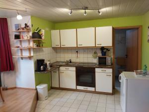Η κουζίνα ή μικρή κουζίνα στο Ferienappartement Weisel