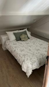 Een bed of bedden in een kamer bij ÂU-LAC loft rénové en 2024