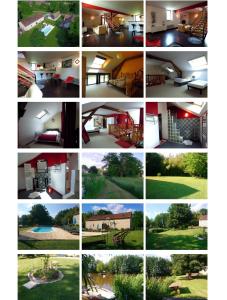 a collage of different pictures of a house at Gite Loft 3 étoiles in Tresnay +2 photos