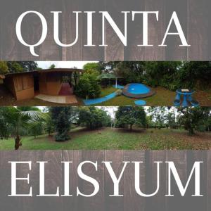 a collage of a picture of a park with a playground at Quinta Elisyum, con Piscina y Rancho in San Ramón