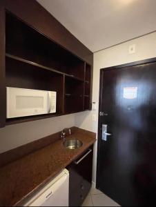 Koupelna v ubytování Manaus hotéis millennium flat