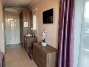 Sjónvarps- og/eða afþreyingartæki á Orchidea Hotel