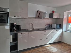 Kuhinja oz. manjša kuhinja v nastanitvi Kapellenblick! geräumiges Apartment