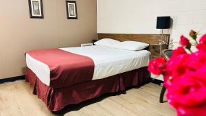 Postel nebo postele na pokoji v ubytování Travellers Motel
