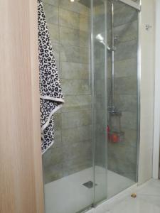 a shower with a glass door in a bathroom at Ollerías 35 by Nagoa Homes in Málaga +10 photos