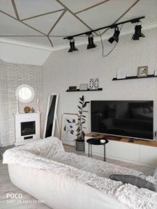 TV a/nebo společenská místnost v ubytování Apartment near McDonalds Saakadze spuare
