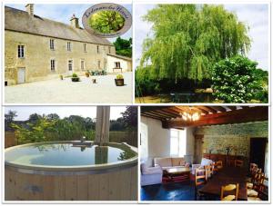a collage of pictures of a house and a building at Domaine Des Hêtres in Longraye