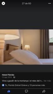 a picture of a bedroom with a bed with a pillow at Hotel Florido in Sort