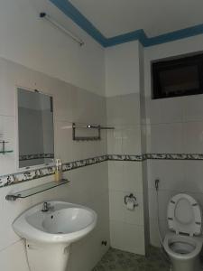 a bathroom with a sink and a toilet at Tulip Mui Ne in Phan Thiet