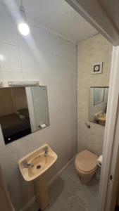 都柏林的住宿－Triple Room Clontarf House-2，一间带水槽和卫生间的浴室
