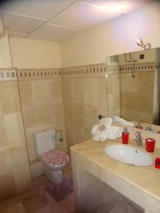 a bathroom with a toilet and a sink at Appartement Majorelle 27 in Marrakesh