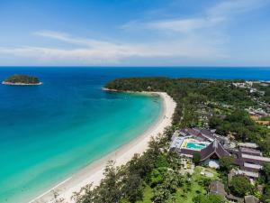 an aerial view of a beach with a resort at GO INN Phuket Old Town ภูเก็ตโอลทาวน์ ย่านเมืองเก่า in Phuket