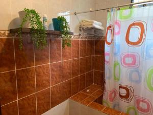 Koupelna v ubytování Residencia Katya