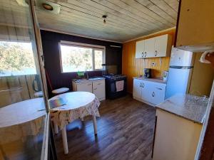 Virtuve vai virtuves zona naktsmītnē Camping & Cabaña Los Arrayanes Niebla